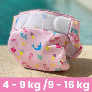 Maillot couche lavable Swim Nappy rose.