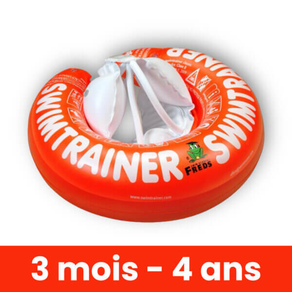 Bouée Swimtrainer classique orange : pour enfants de 3 mois à 4 ans.