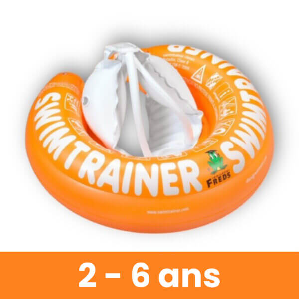 Bouée Swimtrainer classique orange : pour enfants de 2 à 6 ans.